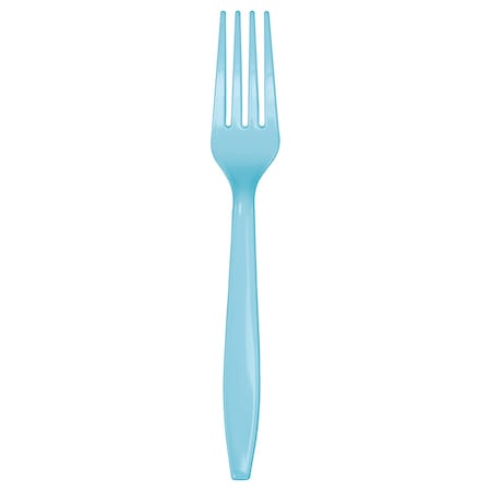 Pastel Blue Plastic Forks, 7, 600PK